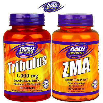 #ad NOW Tribulus Terrestris 90Tabl ZMA 90Caps Testosterone Booster Muscles Growth $72.62