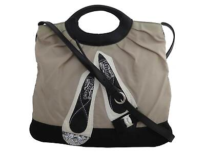#ad Auth Salvatore Ferragamo Vara Ribbon Handbag Shoulder Bag Greige Black e54593a $121.44