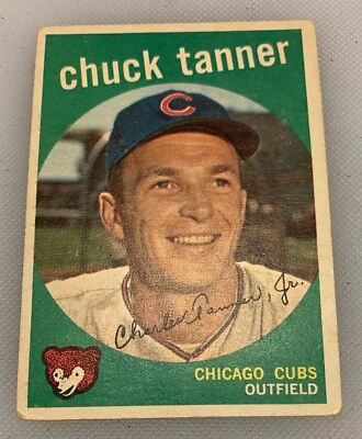 #ad 1959 Topps # 234 Chuck Tanner Baseball Card Chicago Cubs $13.86