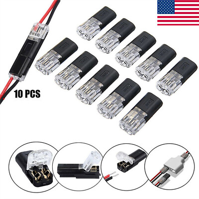#ad 10PCS 2 Pin Way Plug Car Electrical Connector Wire Cable Automotive Waterproof $3.44