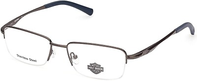 #ad Harley Davidson HD0820 Gunmetal 008 Semi Rim Optical Eyeglasses Frame 55 18 145 $79.60