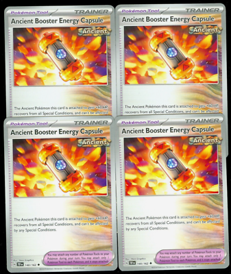 #ad Pokemon 4x ANCIENT BOOSTER ENERGY CAPSULE 140 162 Temporal Forces NM M $1.25
