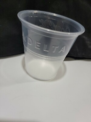 #ad Delta Airlines coca cola 5oz Clear Plastic Disposable Drinking Cups 25 count new $3.99