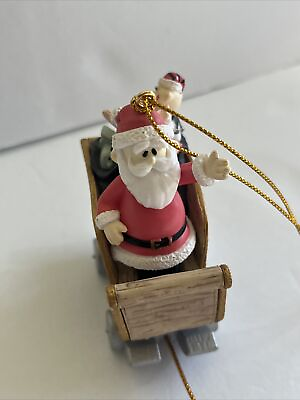 #ad Rare Enesco Santa Sleigh and Island Misfit Toys Ornament $98.50
