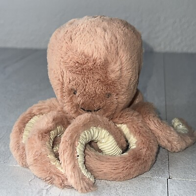 #ad Jellycat quot;Odellquot; Plush 5quot; Octopus Dusty Pink Stuffed Animal Soft Used Mini $6.15