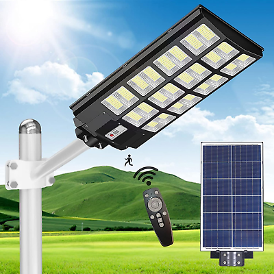 #ad 1000W Led Solar Street Light Outdoor 80000LM IP66 Waterproof Solar Outdoor Ligh $117.99