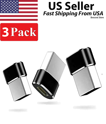 #ad 3 PACK USB C 3.1 Type C Female to USB 3.0 Type A Male Port Converter Adapter NEW $2.35