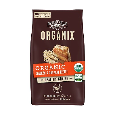 #ad Castor and Pollux ORGANIX Organic Dog Food Chicken and Oatmeal 4 lbs. 05 2024 $39.99
