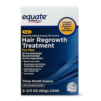 #ad Hair Regrowth Treatment Minoxidil Topical Aerosol 5 % Foam 3 Month Supply $32.98