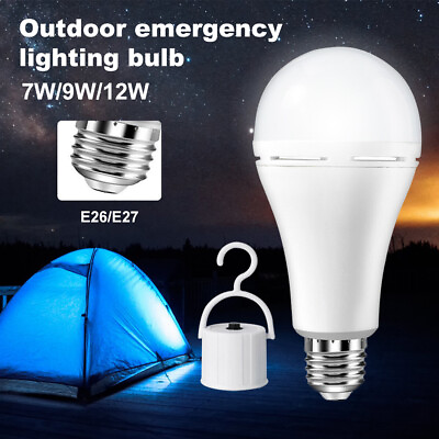 #ad Rechargeable E27 Emergency Bulbs LED Light with Battery Backup Smart Lamp Hook $11.59