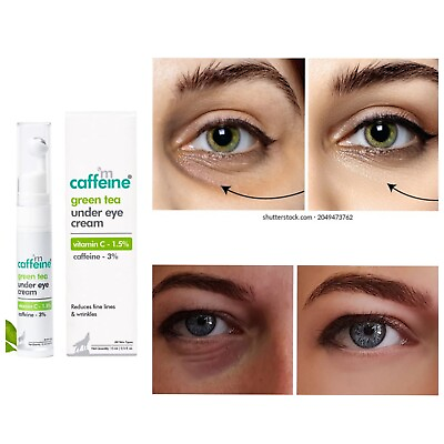 #ad mCaffeine Green Tea Under Eye Cream to Reduce Dark Circles for unisex 15ml $15.61