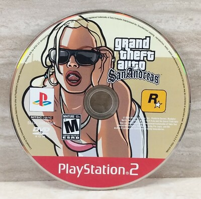 #ad #ad Grand Theft Auto San Andreas Sony PlayStation 2 PS2 2005 Game Disc Only $4.99