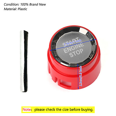 #ad Red Start Stop Engine Push Button Switch Cover Crystal For BMW F Chassis F30 F10 $8.58