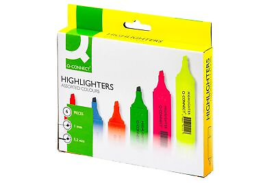 #ad Q Connect Assorted Highlighter Pens Pack of 6 KF01909 $7.95