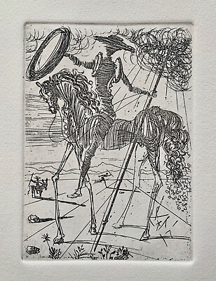 #ad Salvador Dali DON QUIXOTE Plate Signed Restrike Etching with COA $149.99