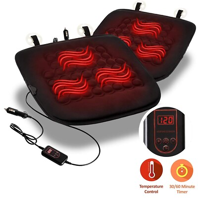 #ad #ad Zone Tech Car Heated Seat Cushion Hot Cover Auto 12V Heater Warmer Pad 2 Pack $25.99