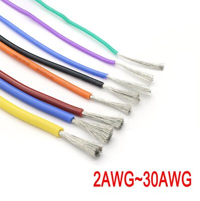 #ad UL Strand Silicone Soft Cable 2 4 6 7 8 10 11 30AWG Multicolor RC Wire $1.92