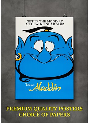 #ad Aladdin Classic Movie Art Large Poster Print Gift A0 A1 A2 A3 A4 Maxi GBP 19.57