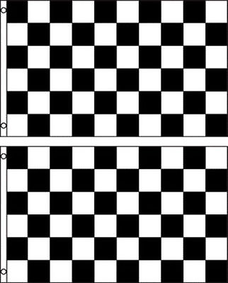 #ad 2 pack lot 3x5 Black White Checkered Racing Flag 3#x27;x5#x27; Banner Grommets Premium $14.44