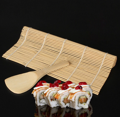 #ad Sushi Maker Kit Rice Roll Mold DIY Kitchen Mould Roller Mat Rice Paddle Set $7.79
