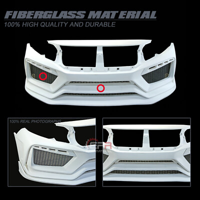 #ad FRP Unpainted For Honda Civic 10th Generation FK7 FC Wide Body Front Bumper $2339.28