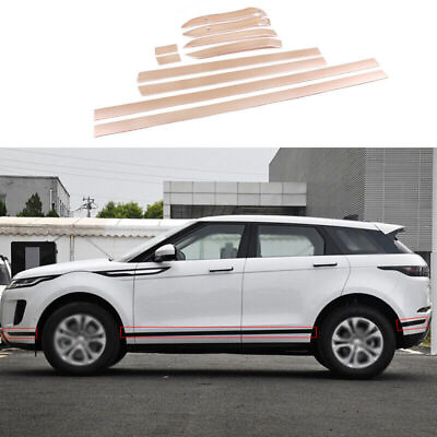 #ad Fit For Land Rover Evoque 2020 2024 Pink Side Door Body Guard Molding Cover Trim $237.75