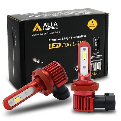 #ad Alla Lighting Super Bright 5200LM 6000K LED H8 Cornering Light Fog Light Bulb $29.98
