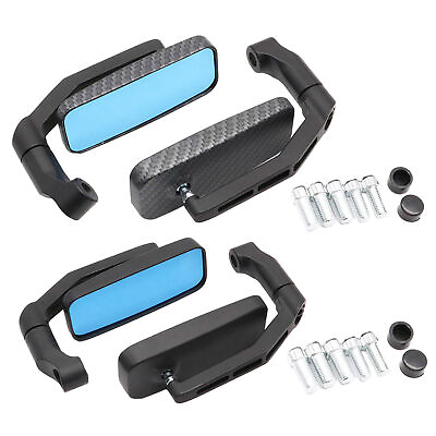 #ad Motorcycle Mirrors Rear View Mirror Universal Handlebar Mount Clamp $35.69