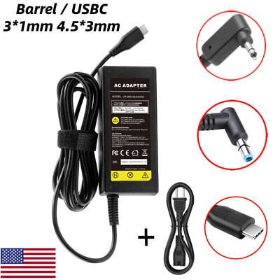 65W USB Type C Charger Adapter Laptop Power Supply For HP Chromebook Lenovo Acer $12.99