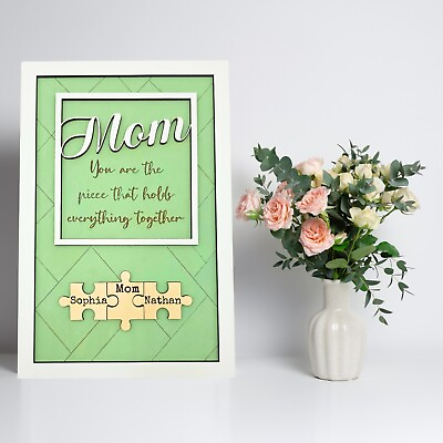 #ad Custom Mothers Day Puzzle Sign Mothers day gift Personalized Gift for Mom $31.99
