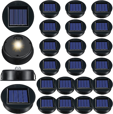 #ad 24 Pack Solar Light Replacement Tops Waterproof Warm White LED Outdoor Hangi $49.98