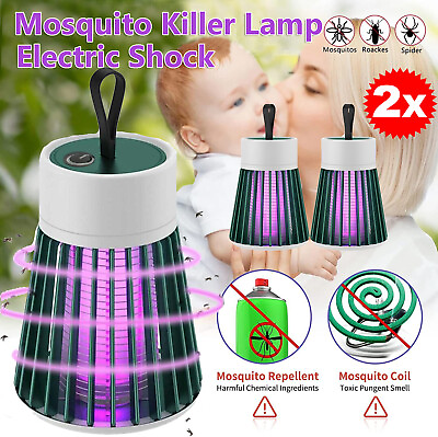 #ad 2X Mosquito Killing Light Electronic Fly Bug Insect Zapper Pest Control Lamp US $16.14