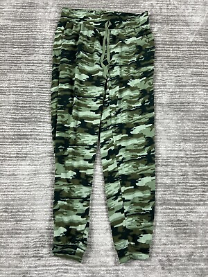 #ad Bobbie Brooks Pants Womens Large Green Camouflage Camo Jogger $12.99