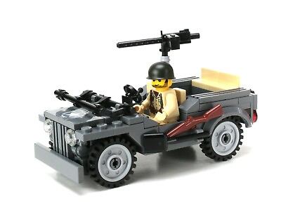 #ad WW2 4 x 4 Utility Vehicle Army Custom Set made with real LEGO® bricks Willys $46.99