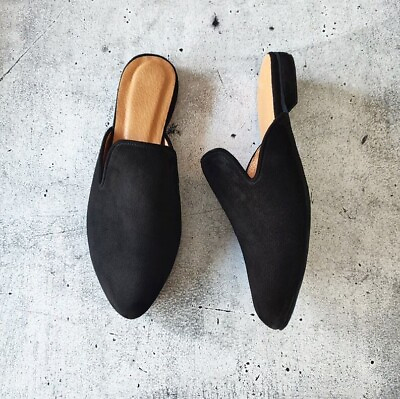#ad Handcrafted Pointedtoe Flat Mules $550.00