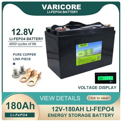 #ad NEW 12.8V 180Ah Lifepo4 Battery 12V Li Iron Phosphate USA Local Pickup 2 Availab $332.50