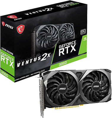#ad MSI Gaming RTX 3060 12GB GDDR6 Graphics: 15 Gbps Twin Fans HDMI DP PCIe 4 3Y W $324.90