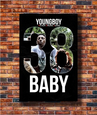 #ad New YoungBoy 38 Baby Rap Music Poster 14x21 24x36 Art Gift X 2057 $7.85