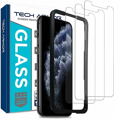 #ad Tech Armor Glass Screen Protector for Apple iPhone 11 Pro Max XS Max 3 Pack $9.95