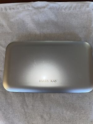 #ad mary kay compact unfilled Silver Color With Gold Trim $6.00