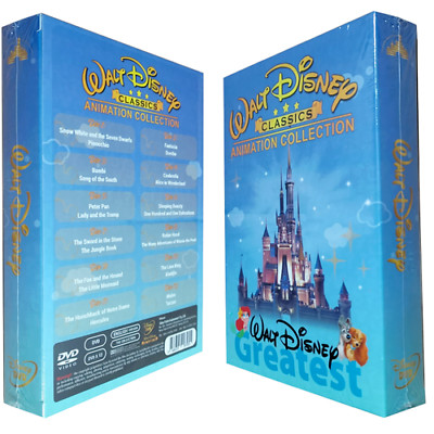#ad Walt Disney Classics 24 Movies Film Animation DVD 12 Disc Box Set US SELLER $21.69