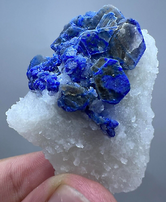 #ad 130 CT Ultra Rare Lazurite Coated Phlogopite Crystals Bunch On Matrix @AFG $299.99