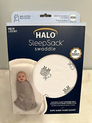 HALO SleepSack 3 Way Swaddle Lamb Animal Print Newborn 0 3 M BRAND NEW $22.95