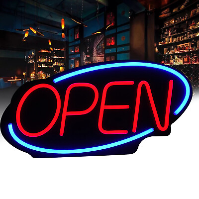 #ad LED Open Sign Neon Light Bright for Restaurant Bar Pub Outside Wall Decor PVC $48.88