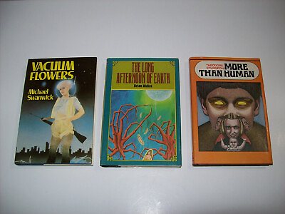 #ad Vintage SCI FI Mix Book Lot: VACCUM FLOWERS THE LONG AFTERNOON OF EARTH ... $25.00