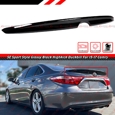 #ad FOR 2015 2017 TOYOTA CAMRY SE XSE LE XLE JDM SPORT GLOSS BLACK TRUNK SPOILER LID $103.99