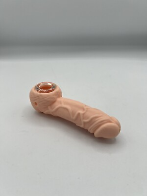 #ad 5quot; Glass Thick Silicone Penis Hand Pipe Bong Tobacco Glass Bowl $15.99
