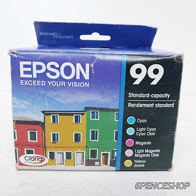 #ad New *Stained Box* Epson 99 Multi Color Ink Cartridge 08 2025 $27.99