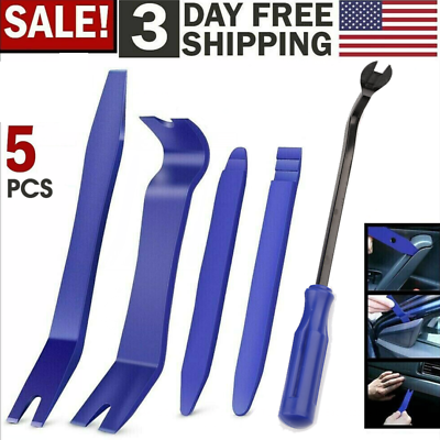 #ad 5x Car Trim Removal Tool Kit Set Door Panel Fastener Auto Dashboard Plastic Tool $3.89