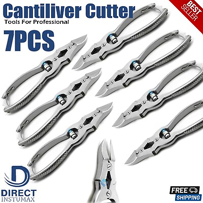 #ad 7Pcs Cantilever Clippers Cutter Professional Toenail Heavy Duty Nail Cutter $142.70